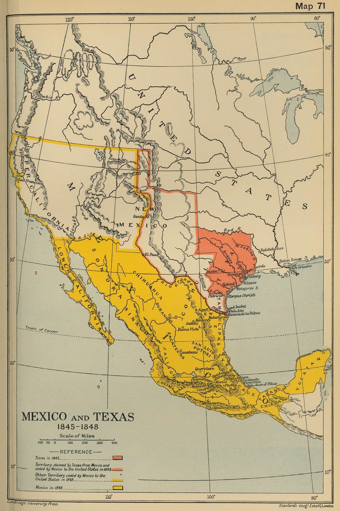 карта Мексікі 1700