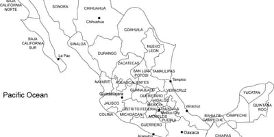 Мексіка карта аўтамабільных
