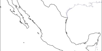 Контурная карта Мексікі
